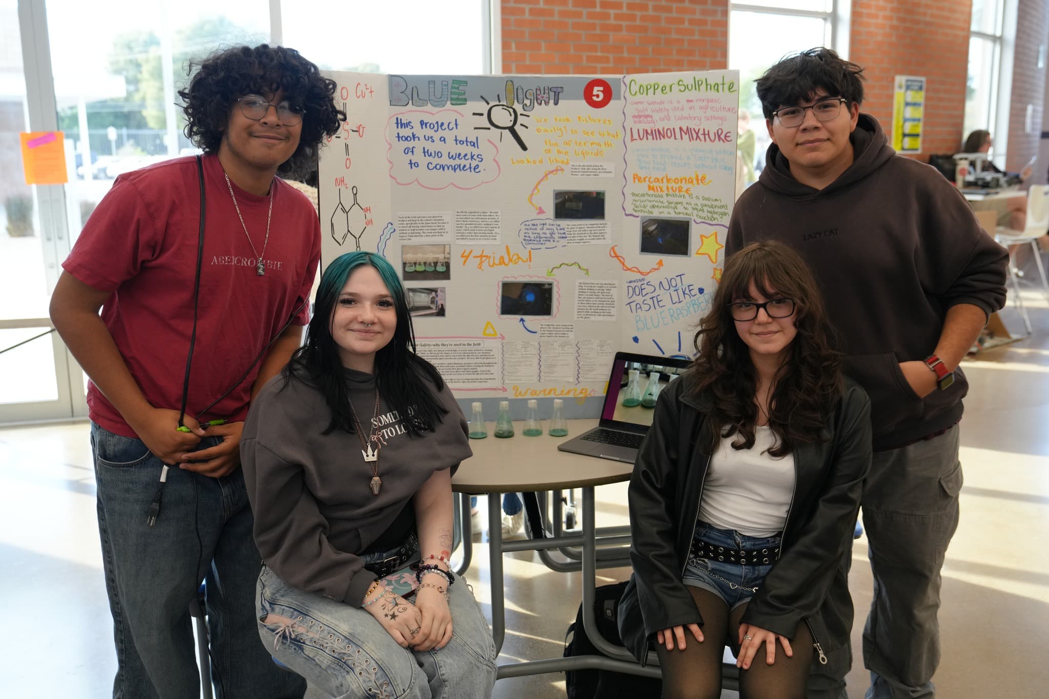 A Highland Prep West student presenting a project at the science fair